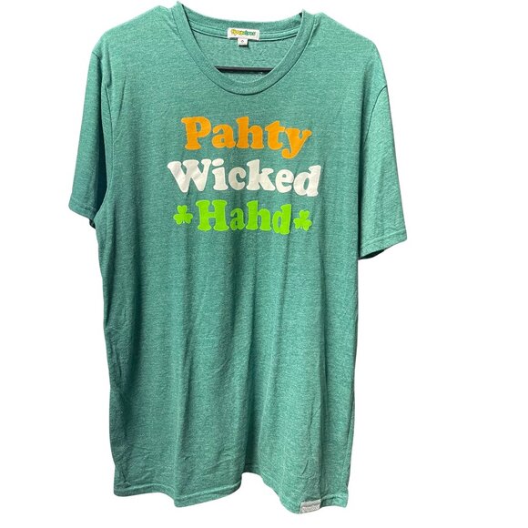 Tipsy Elves Other - Tipsy Elves “Pahty Wicked Hahd” Graphic T-Shirt Green XL St. Patrick’s Day